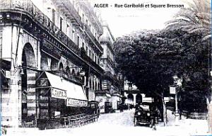 Alger - Rue Garibaldi et Square Bresson